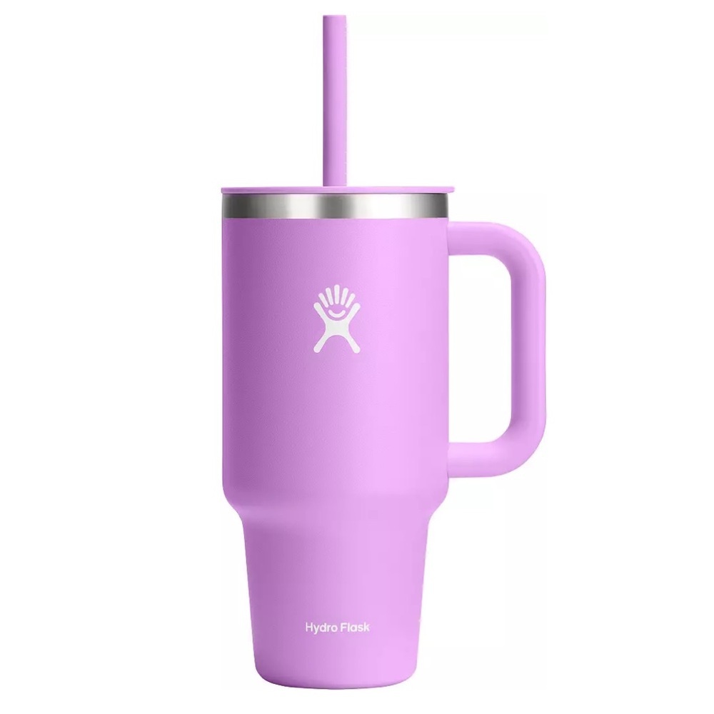 Hydro Flask 32 oz. All Around Travel Tumbler Lavender Mug with Straw